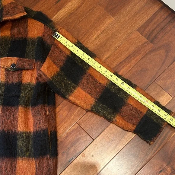 Anine Bing Orange and Black Plaid Jacket - Picture 6 of 11